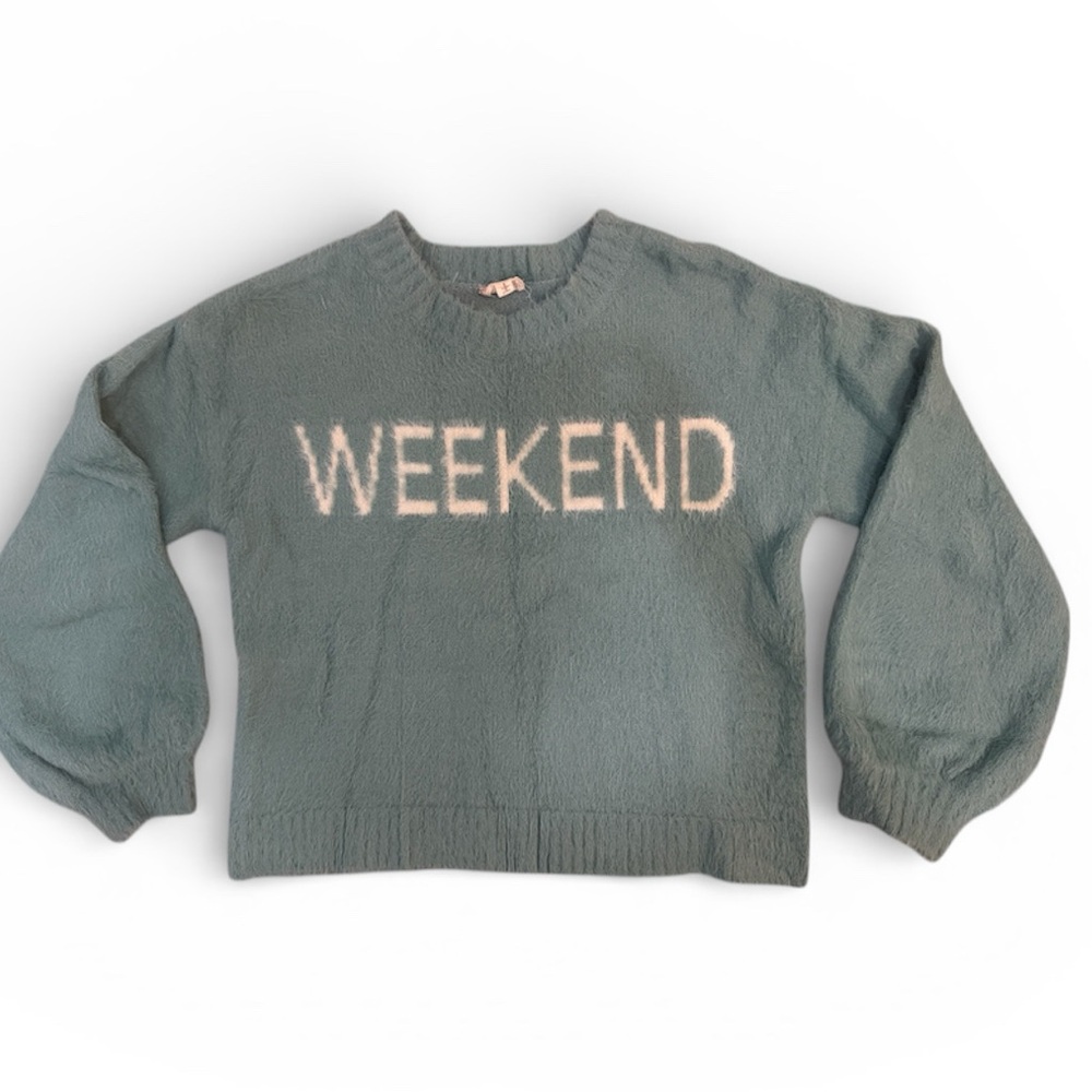 Cozy Teal 'Weekend' Sweater
